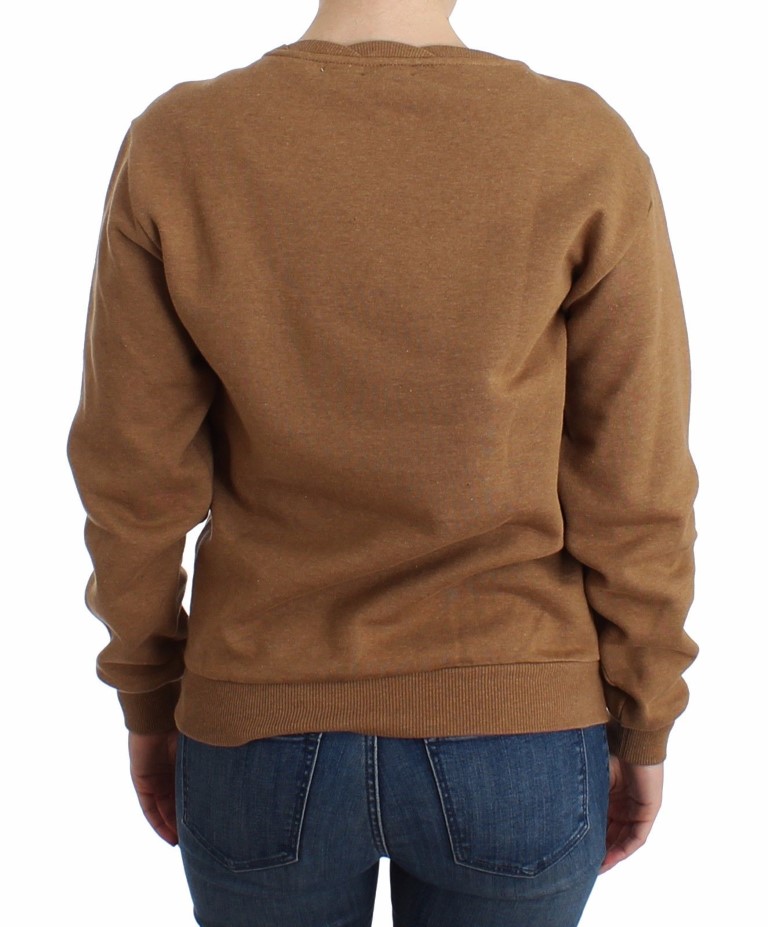 Womens Clothing Jumpers and knitwear Jumpers Save 41% John Galliano Crewneck Cotton Sweater Brown Sig12072 
