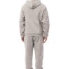 Billionaire Italian Couture Elegant Gray Cotton Sweatsuit Ensemble - Image 3