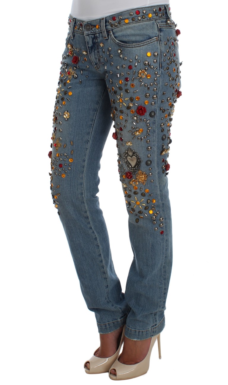 dolce and gabbana embellished jeans