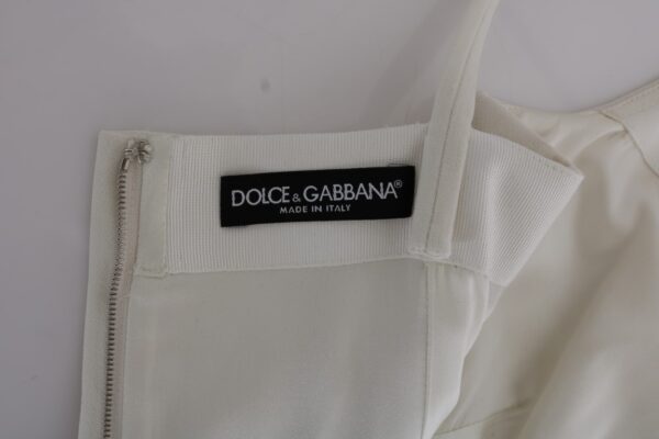 Dolce & Gabbana White Wool Stretch Brooch Shift Dress • Fashion Brands ...