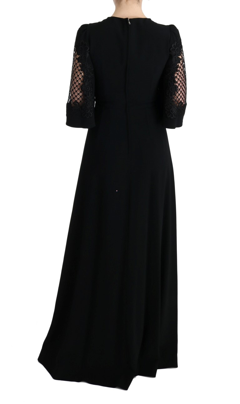 Dolce & Gabbana Black Stretch Shift Long Maxi Dress • Fashion Brands Outlet