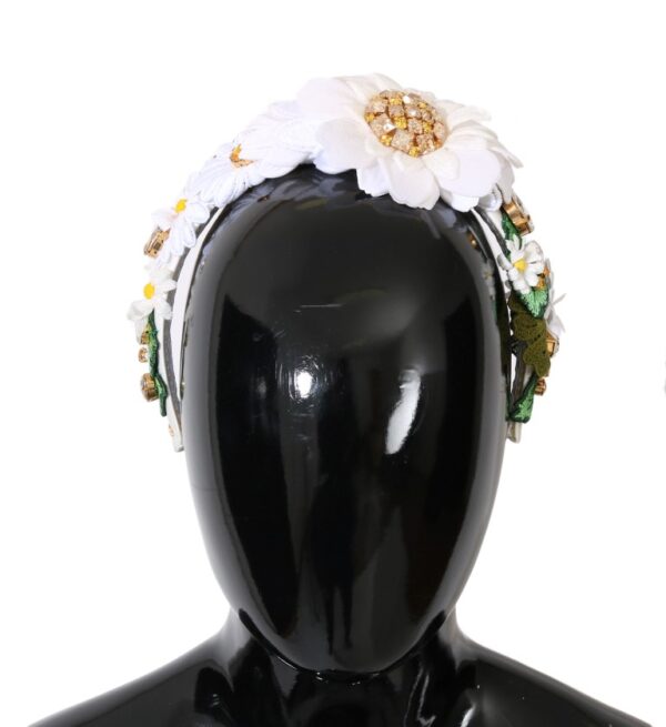 Dolce & Gabbana Yellow White Sunflower Crystal Headband • Fashion ...