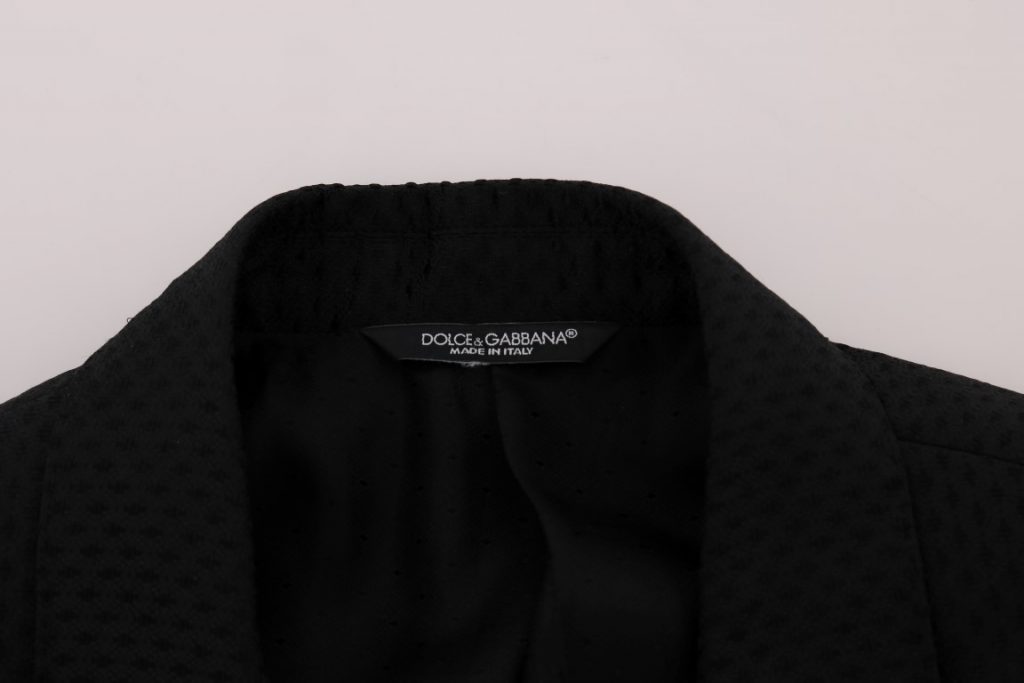 Dolce & Gabbana Black Blue MARTINI Silk Blazer Jacket • Fashion Brands ...