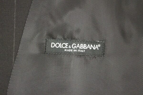 Dolce & Gabbana Black Striped Wool Logo Vest • Fashion Brands Outlet