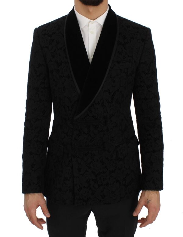Dolce & Gabbana Black Floral Ricamo Slim Blazer Jacket • Fashion Brands ...