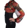Dolce & Gabbana Elegant Black Floral Brocade Corset Belt - Image 2