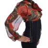 Dolce & Gabbana Elegant Black Floral Brocade Corset Belt - Image 5