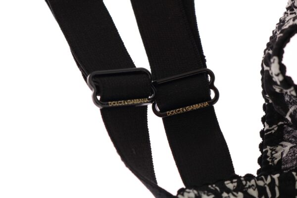 Dolce & Gabbana Black Silk White Lace Stretch Underwear Bra • Fashion ...