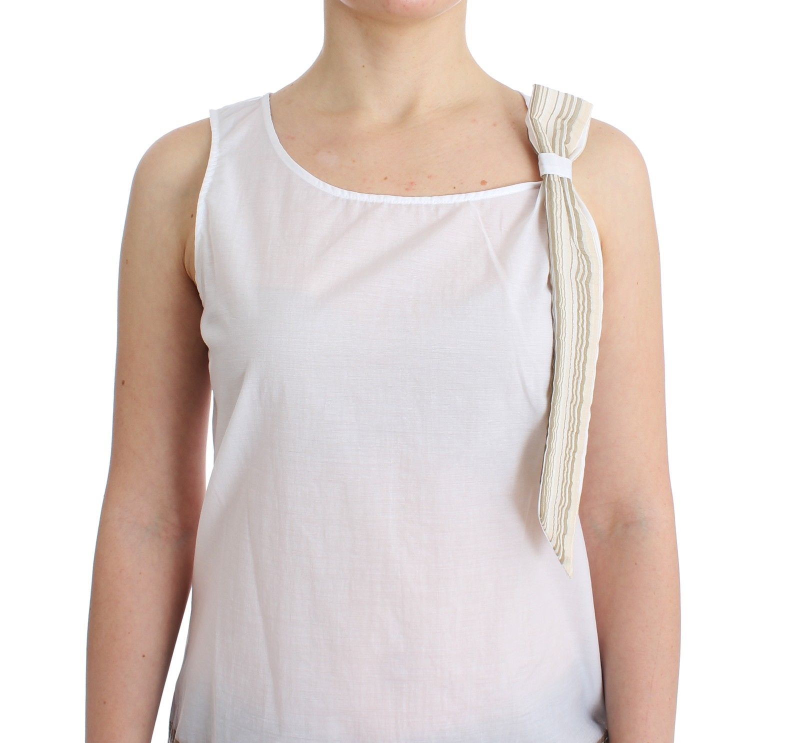 Ermanno Scervino White Top Blouse Tank Shirt Sleeveless • Fashion ...