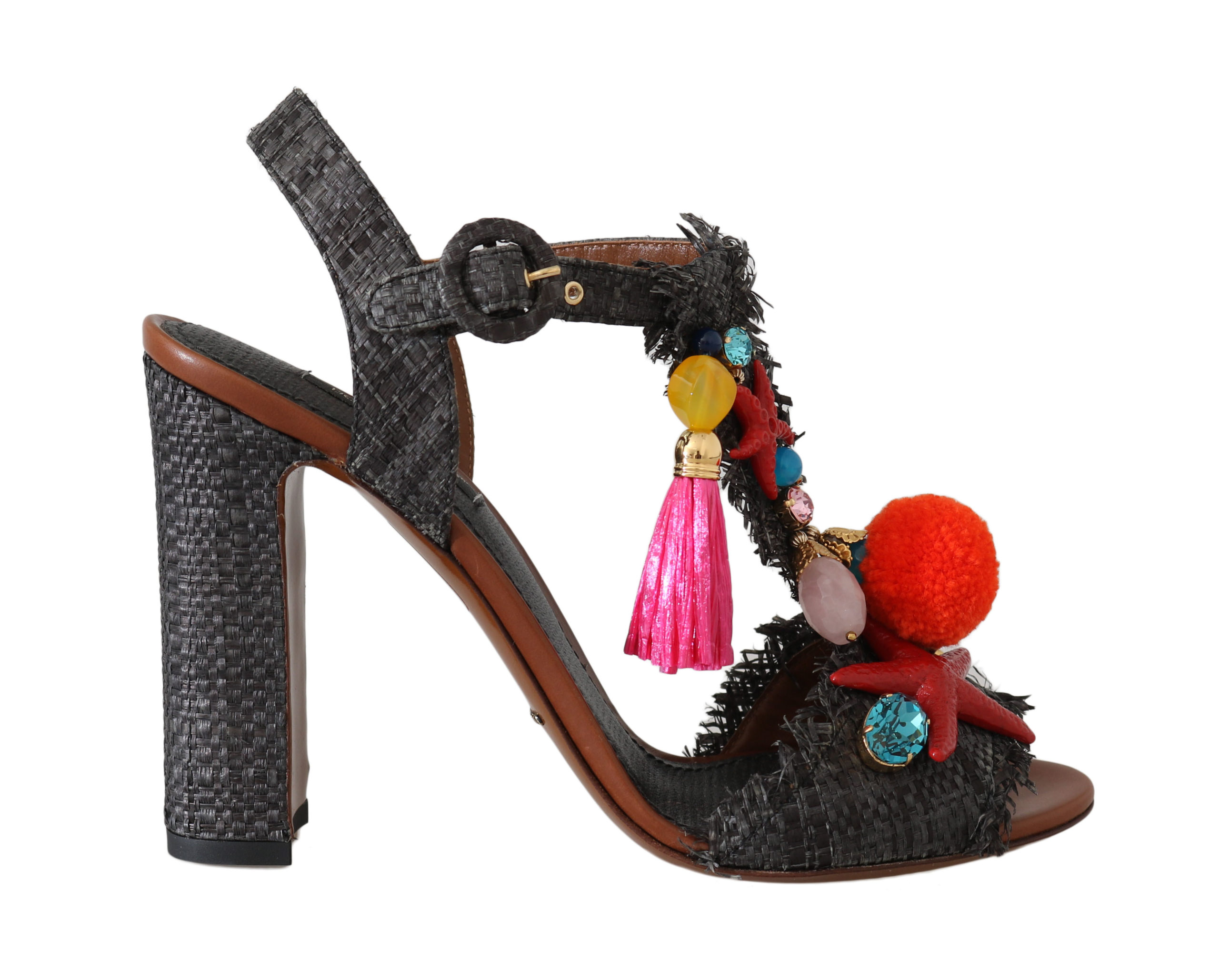 Dolce & Gabbana Mary Jane Pumps Roses Crystals Shoes in Black | Lyst