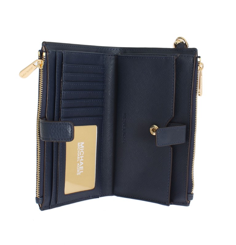 michael kors navy wristlet