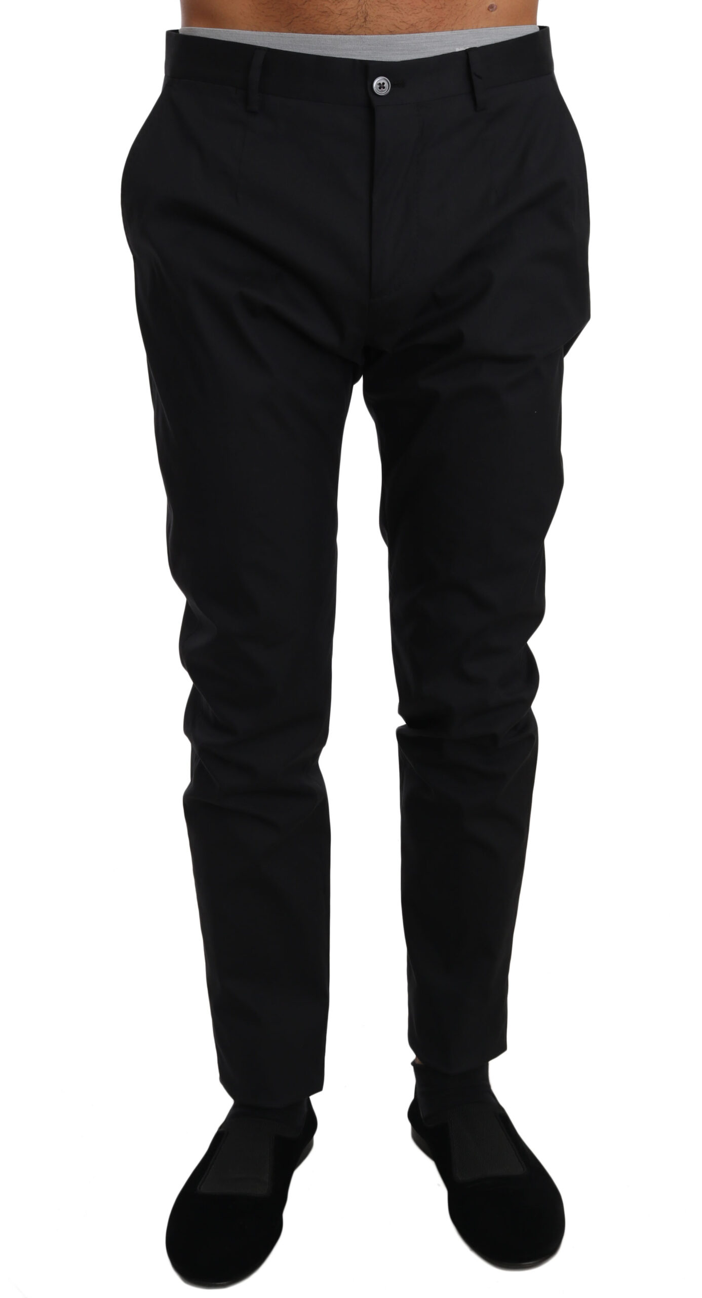 Dolce & Gabbana Black Cotton Stretch Formal Trousers Pants • Fashion Brands  Outlet
