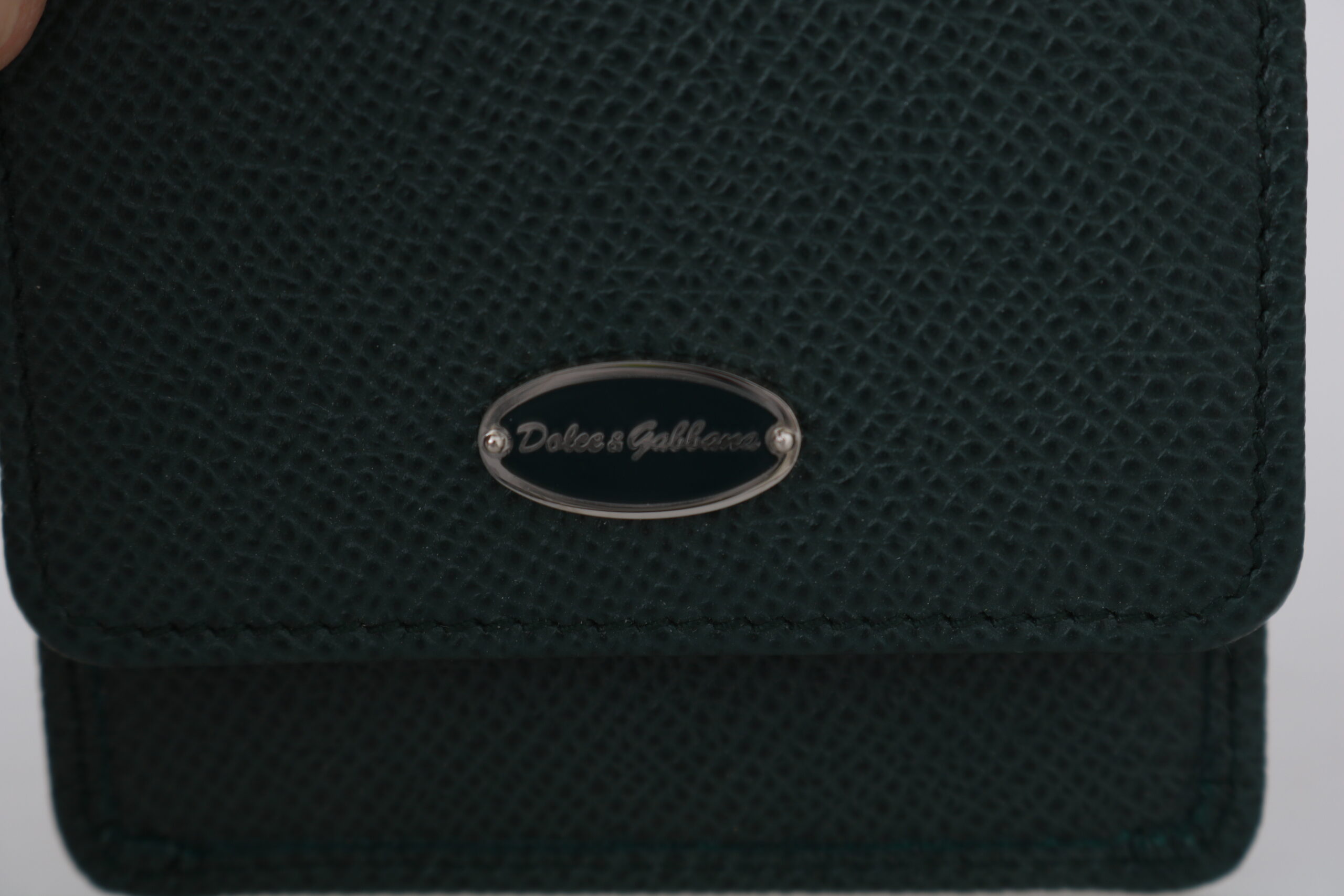 Dolce & Gabbana Green Dauphine Leather Condom Case Holder • Fashion Brands  Outlet