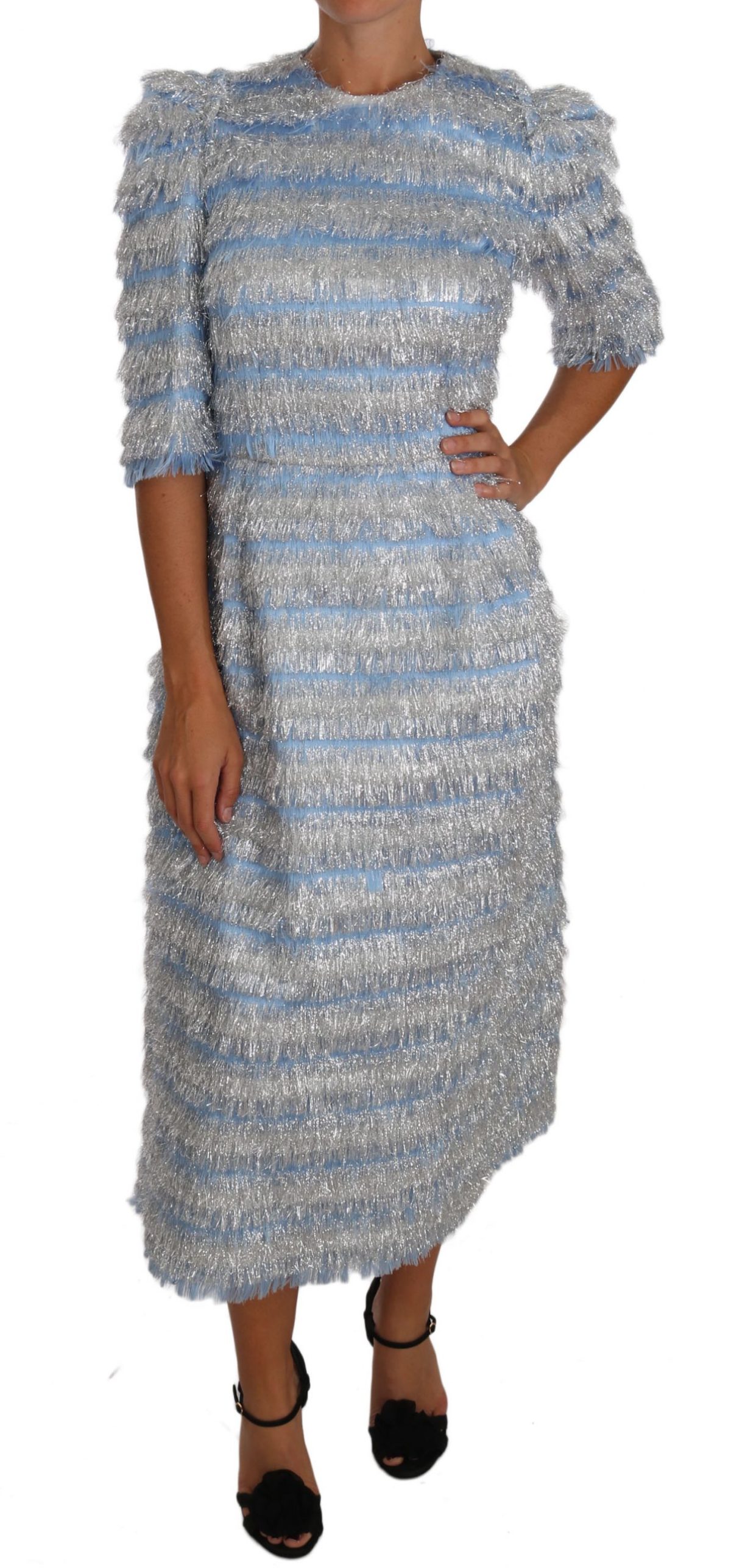 light blue sheath dress