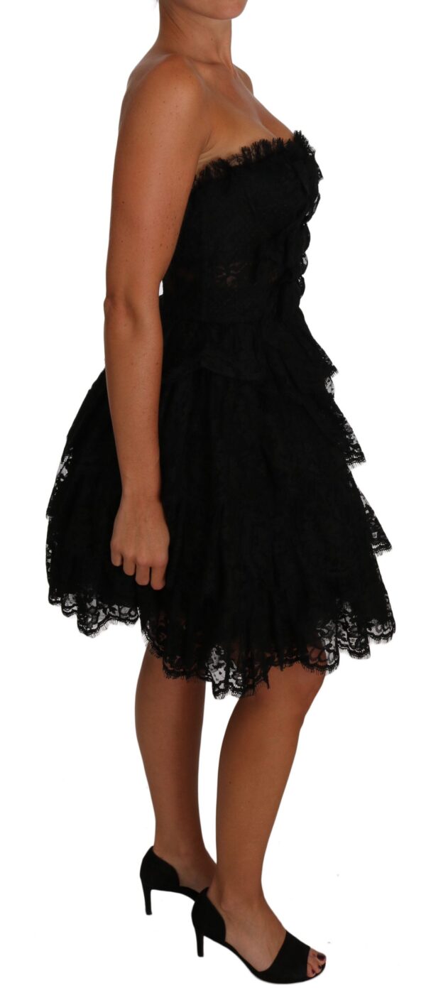637894 Black Floral Lace Ball Mini Ruffle Dress 3 1.jpg