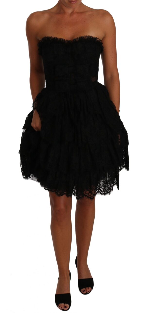 637894 Black Floral Lace Ball Mini Ruffle Dress 4 1.jpg