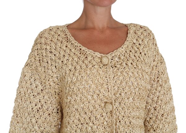 648741 Beige Cardigan Crochet Knitted Raffia Sweater 2.jpg