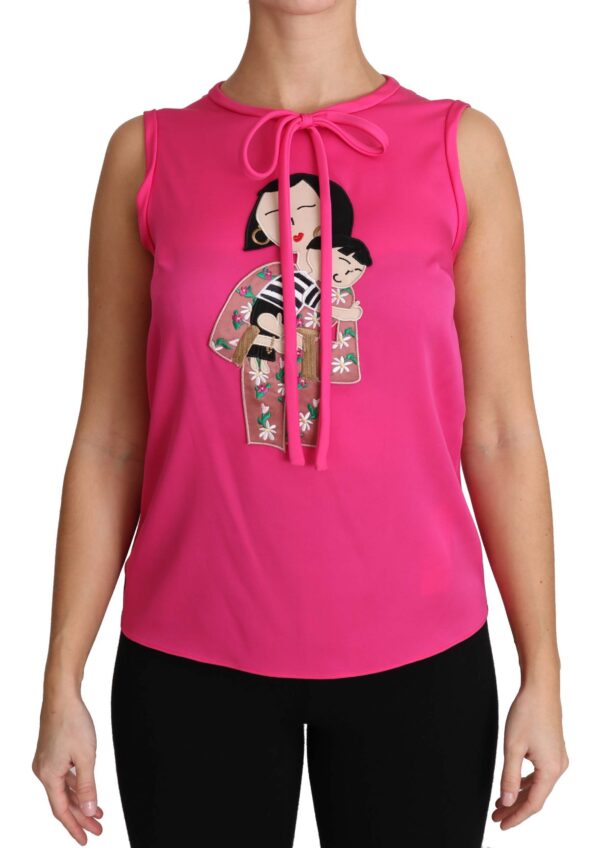 651171 Pink Family Silk Tank Mama Blouse Top Shirt.jpg