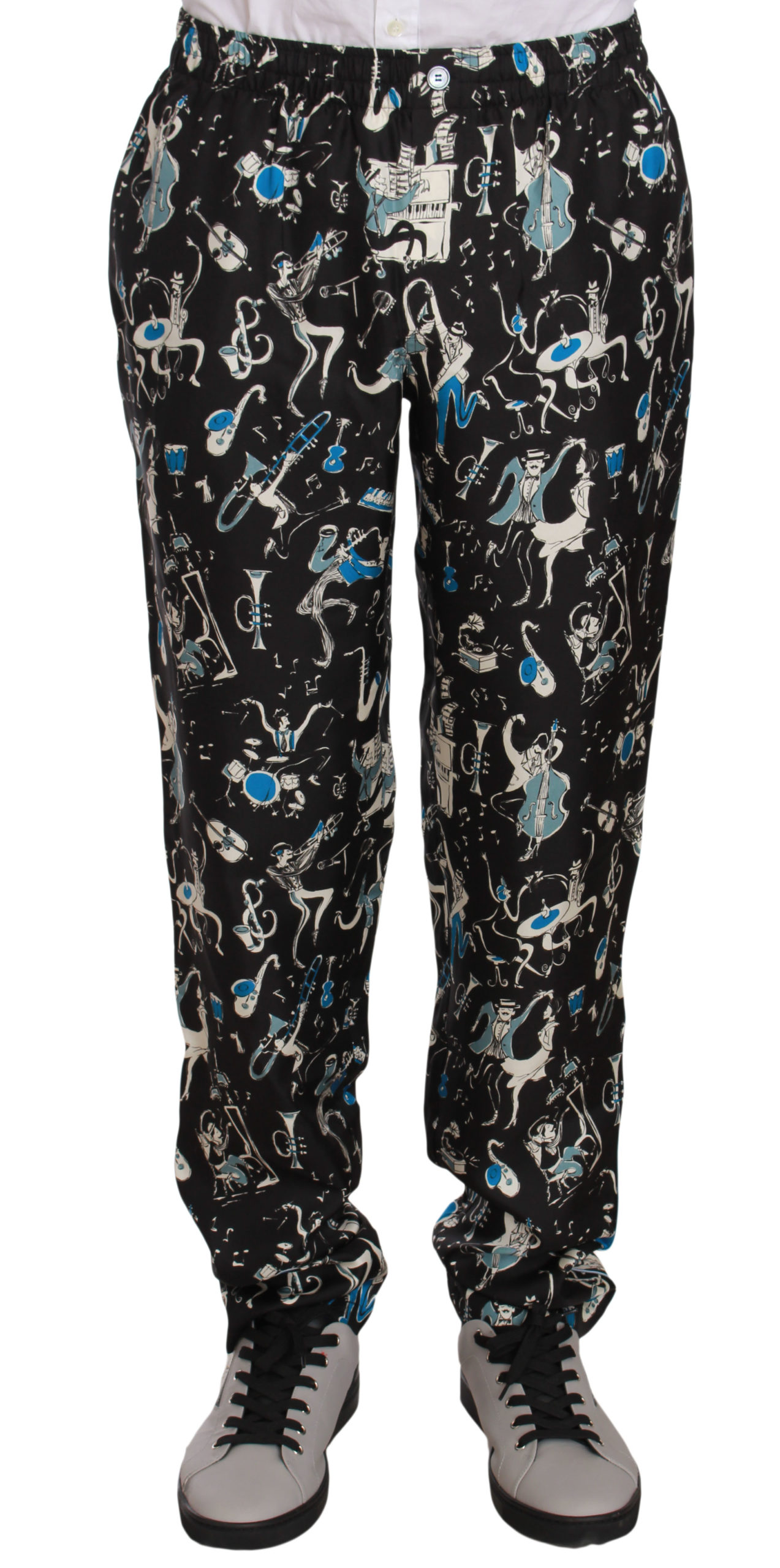 Dolce & Gabbana Black Musical Instrument Sleepwear Pants • Fashion ...