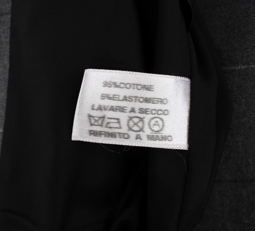 Bencivenga Elegant Gray Checkered Sheath Suit Set • Fashion Brands Outlet
