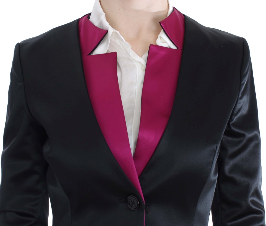 EXTE Black Pink Stretch Blazer Jacket • Fashion Brands Outlet