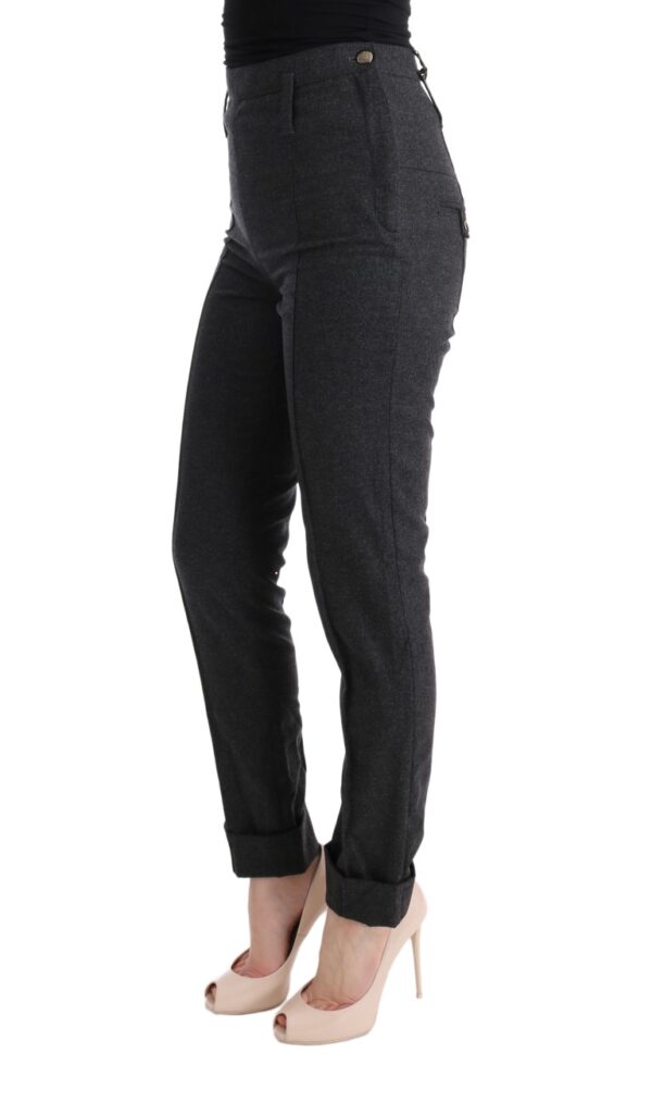 Ermanno Scervino Gray Virgin Wool Skinny Casual Pants • Fashion Brands ...