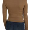 GF Ferre Elegant Brown Fitted Blouse for Sophisticated Evenings - Image 3