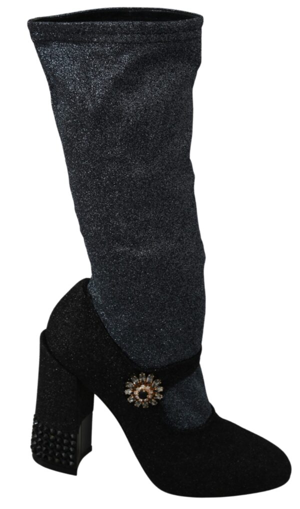 Dolce & Gabbana Glamorous Crystal-Embellished Booties - Image 7