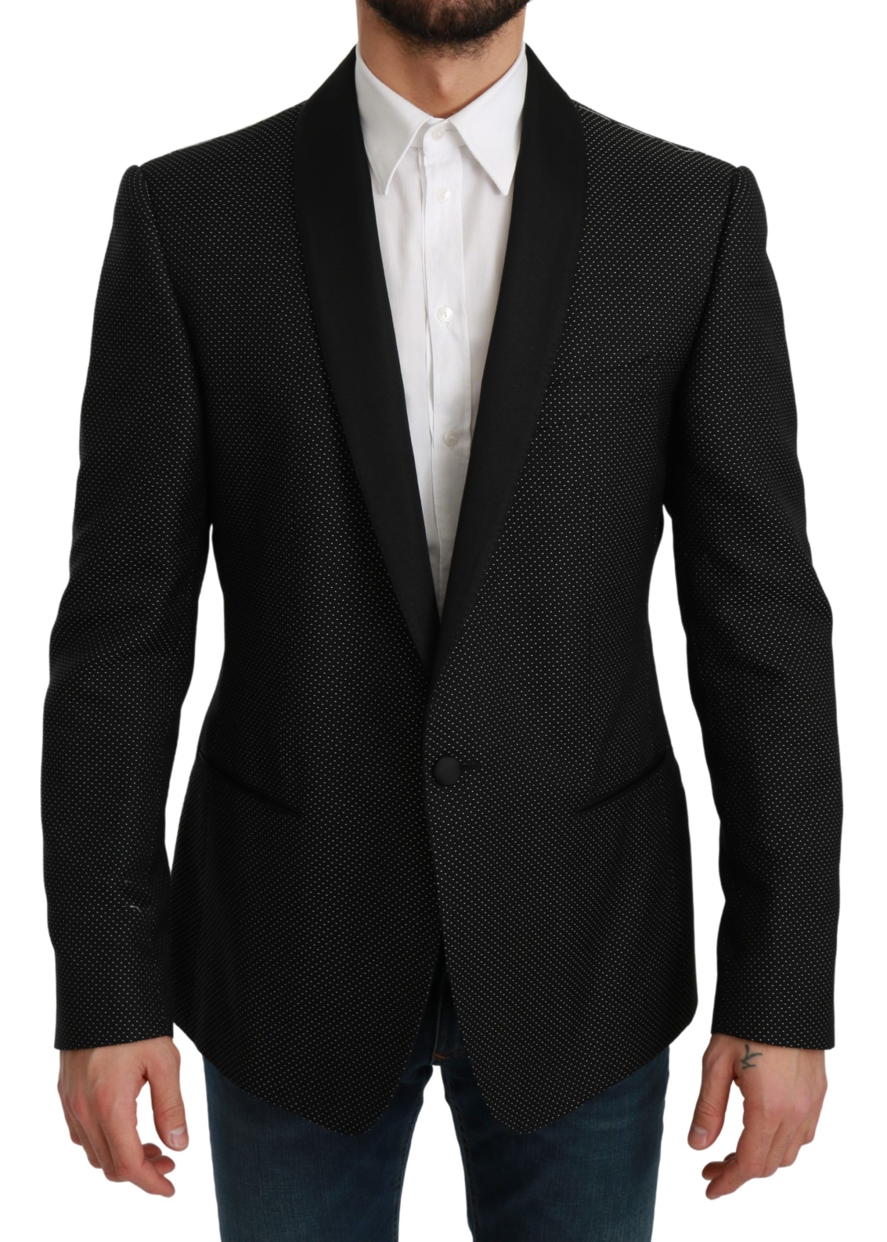 Dolce & Gabbana Black Slim Fit Formal Jacket MARTINI Blazer • Fashion  Brands Outlet