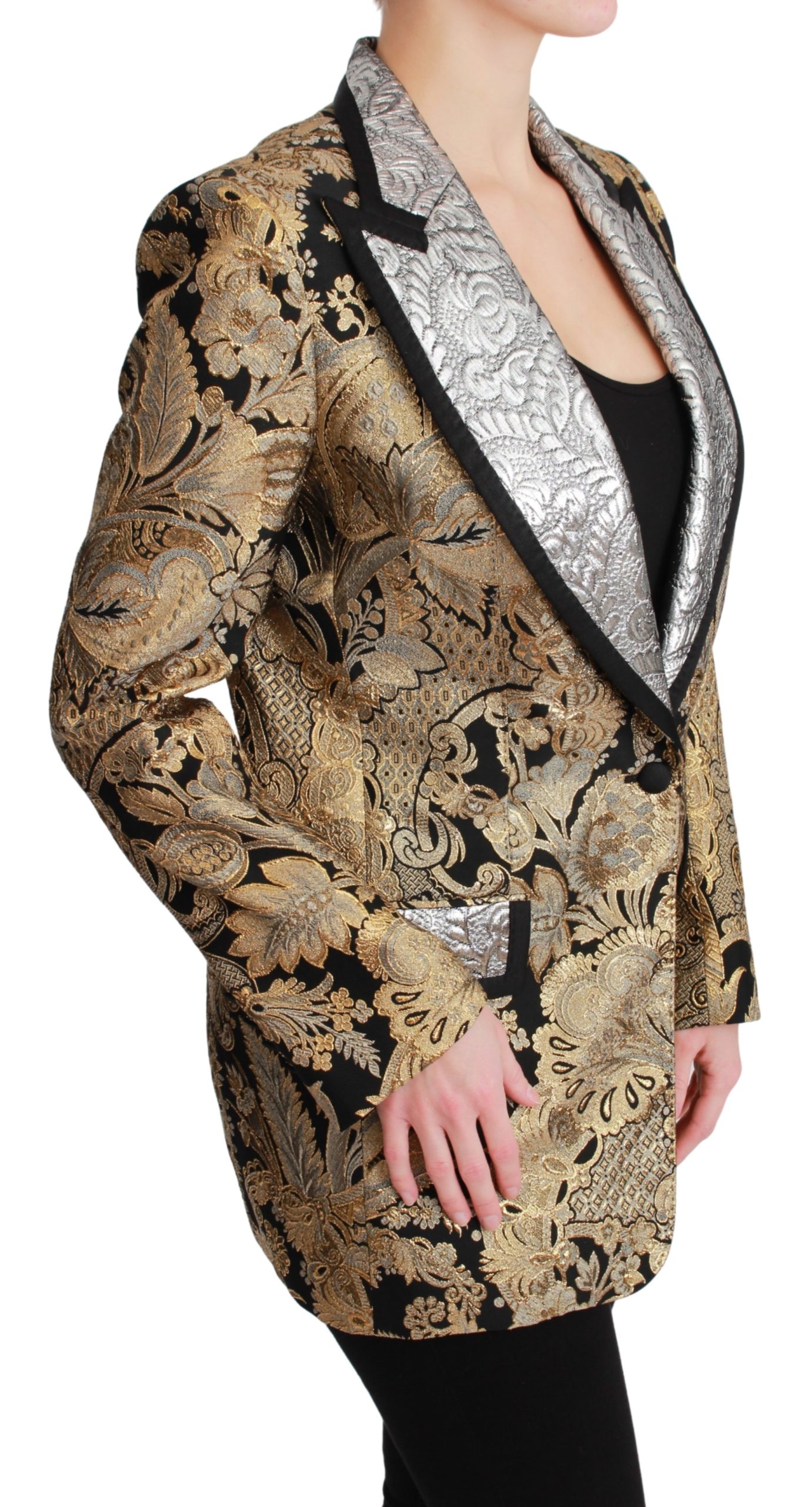 Dolce & Gabbana Black Gold Jacquard Blazer Jacket • Fashion Brands Outlet
