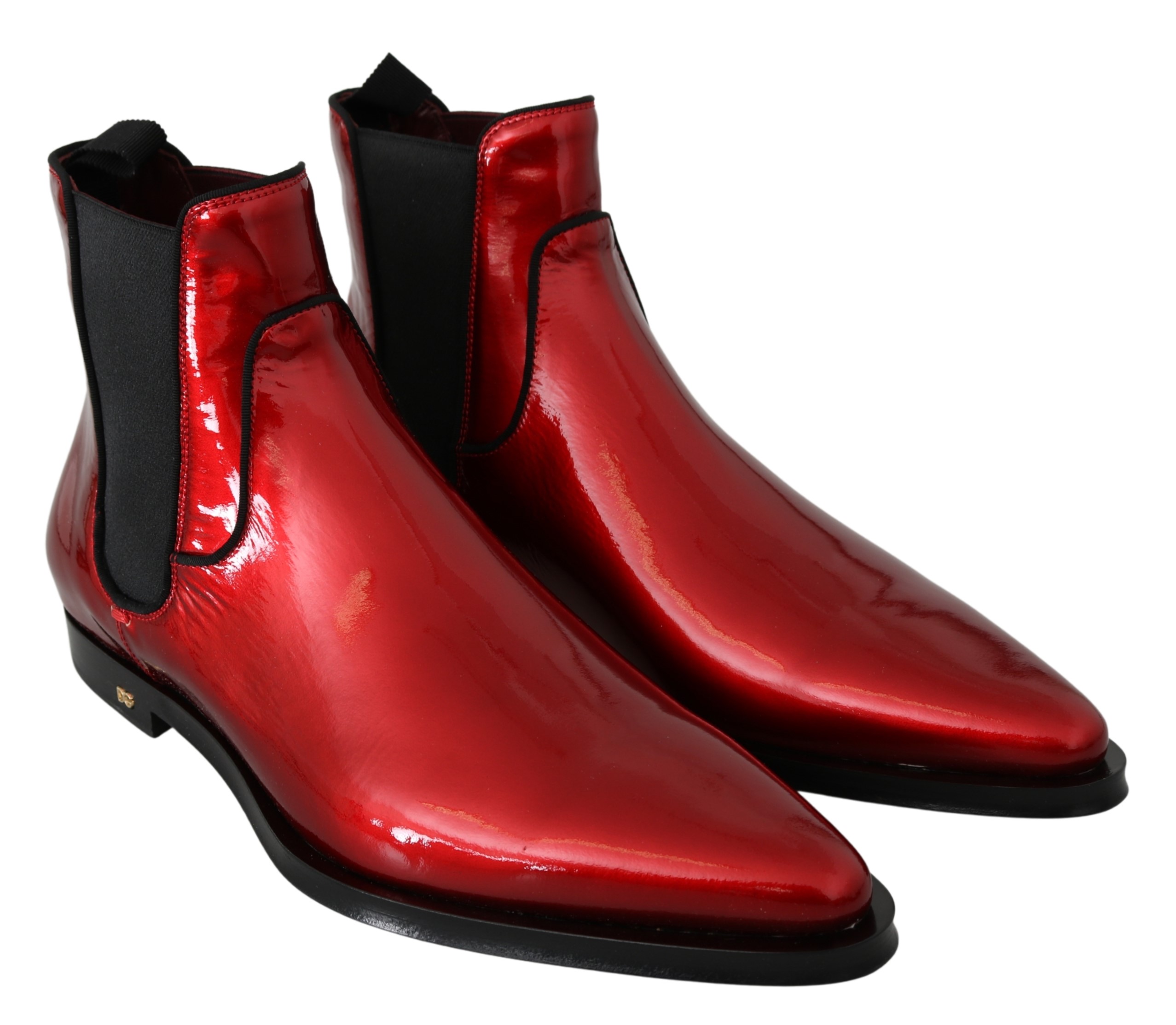 mens red patent leather boots