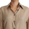 Dolce & Gabbana Elegant Beige Silk Shirt - Image 3