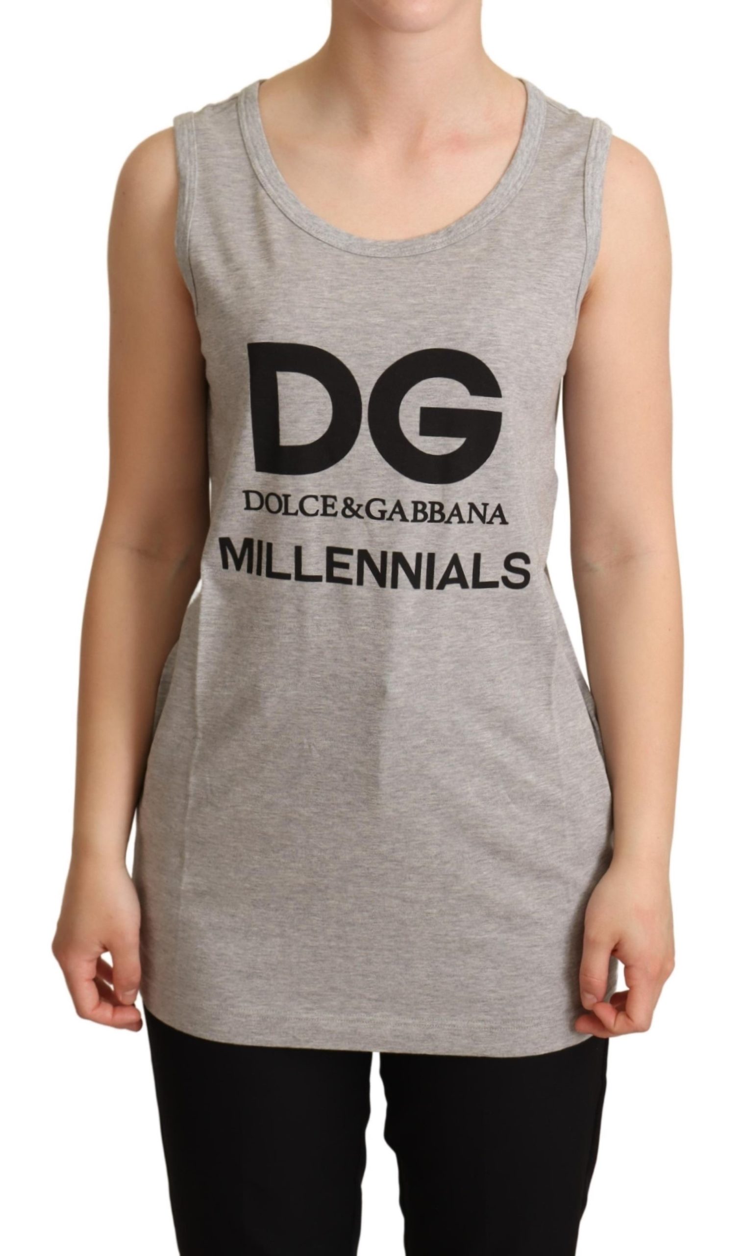 Gray Cotton MILLENNIALS Tank Top T-shirt – Fashion Brands Outlet