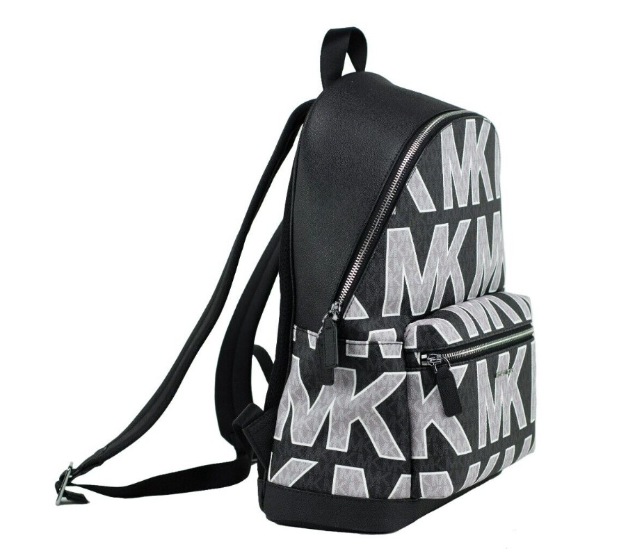 Michael Kors Cooper Large Signature Graphic Logo Backpack Book Bag -brown - Michael  Kors bag 