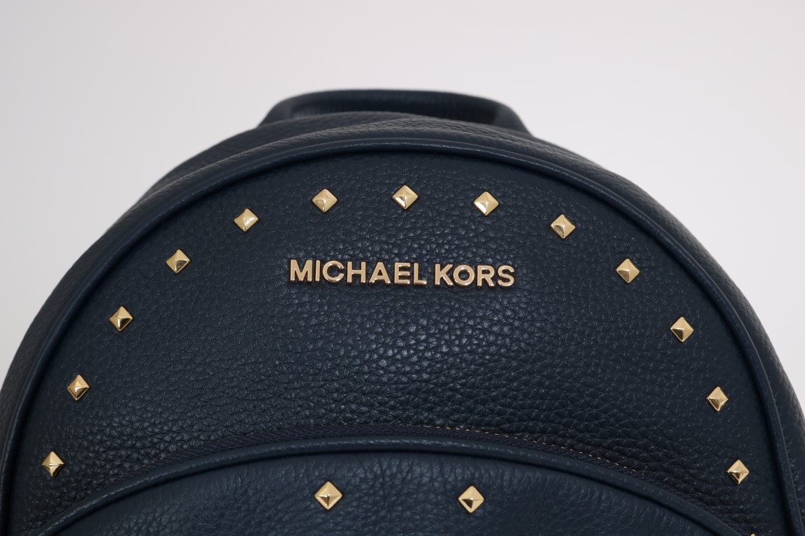 Michael Kors Backpack Daypack 35S7SAYB1L Abbey leather blue Women