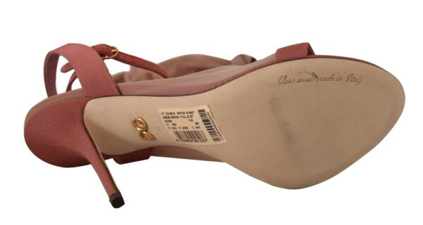 Dolce & Gabbana Elegant Pink Ankle Strap Heels Sandals - Image 6