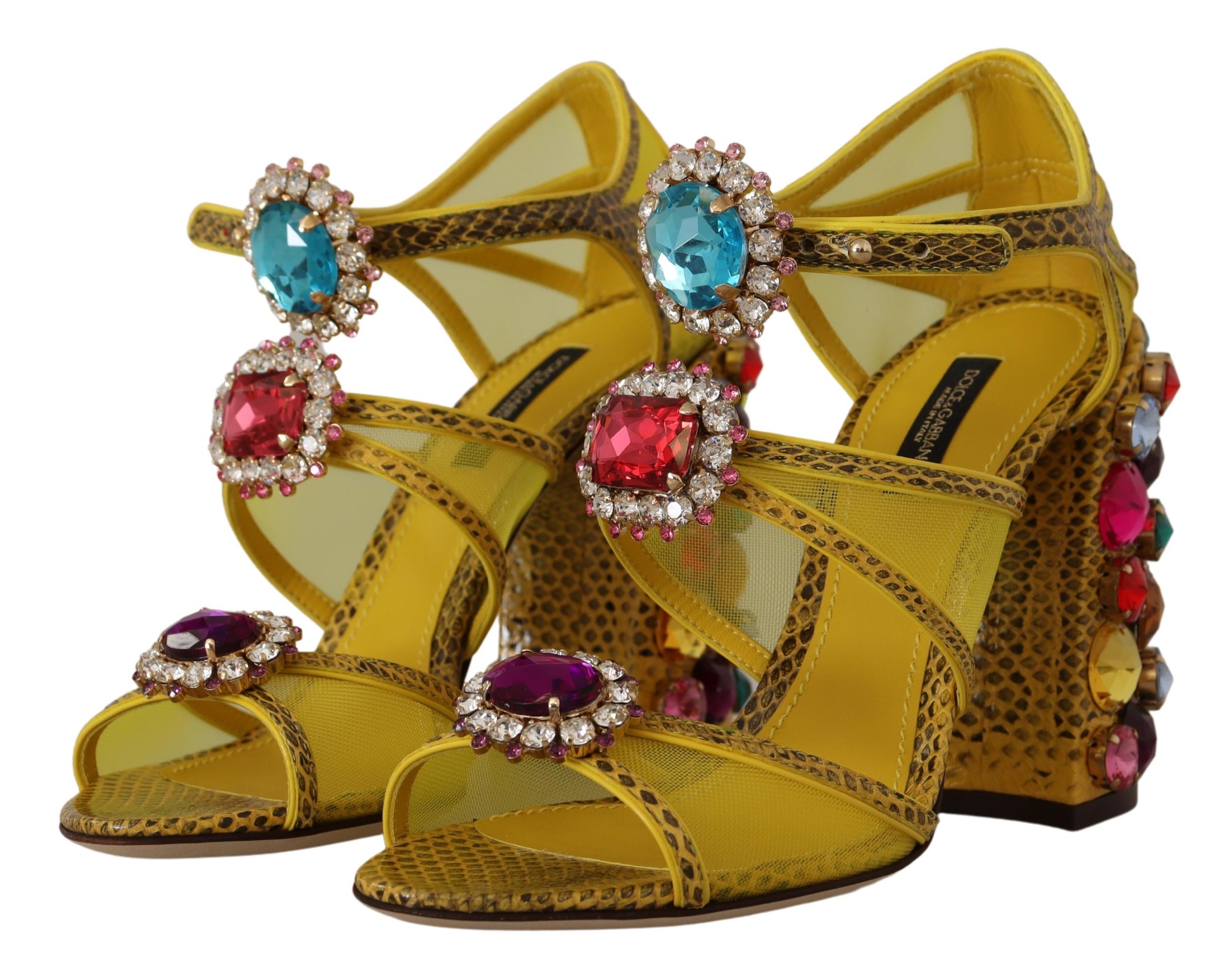 Dolce & Gabbana Shoes Raffia & Fruit Snakeskin Slingback Sandals Heels 38 |  eBay