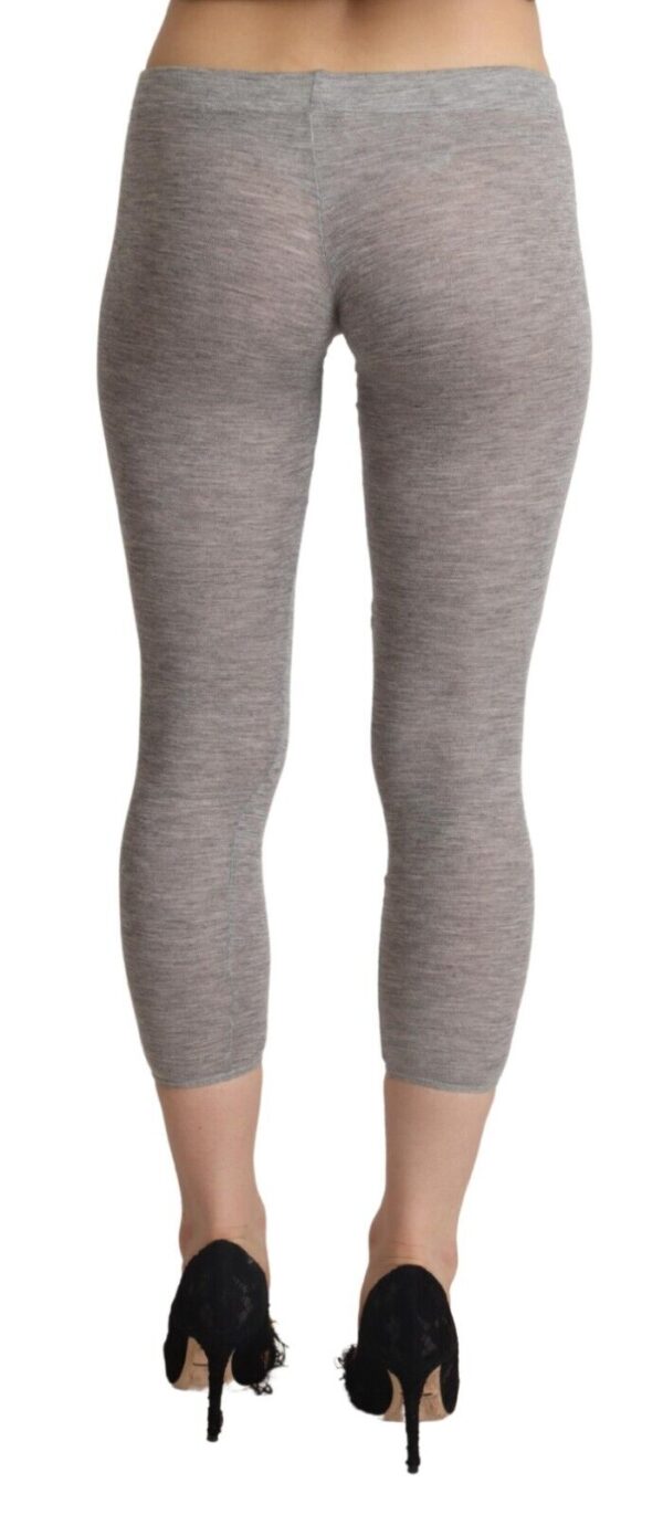 Ermanno Scervino Chic Gray Slim-Fit Cropped Leggings - Image 3
