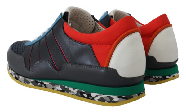 Multicolor Leather-Blend Low Top Sneakers - Image 5