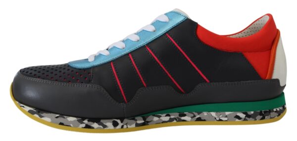 Multicolor Leather-Blend Low Top Sneakers - Image 6