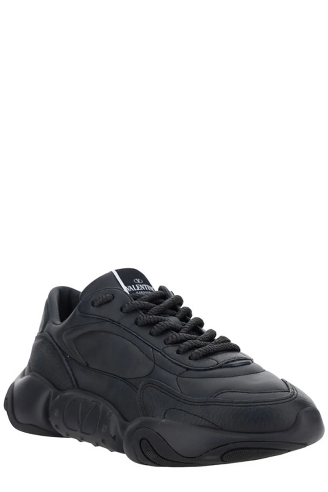 Valentino Black Calf Leather Garavani Sneakers • Brands Outlet