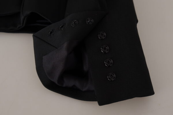 Dolce & Gabbana Sleek Black Snap Jacket with Silk Lining - Image 7