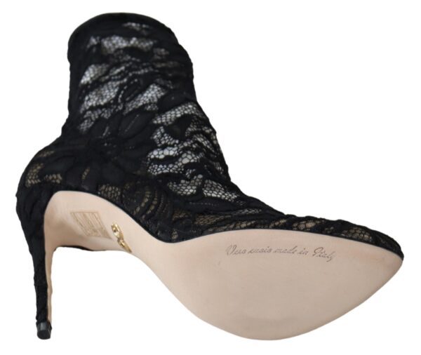 Dolce & Gabbana Black Lace Taormina Pumps Elegance Unleashed - Image 3