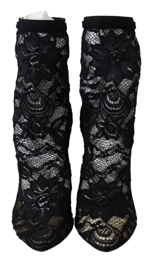 Dolce & Gabbana Black Lace Taormina Pumps Elegance Unleashed - Image 5