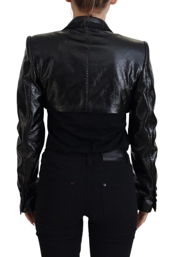 Dolce & Gabbana Elegant Cropped Black Designer Jacket - Image 3