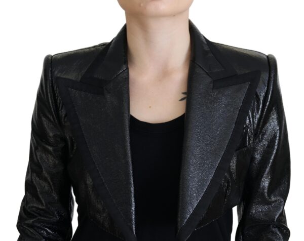 Dolce & Gabbana Elegant Cropped Black Designer Jacket - Image 4