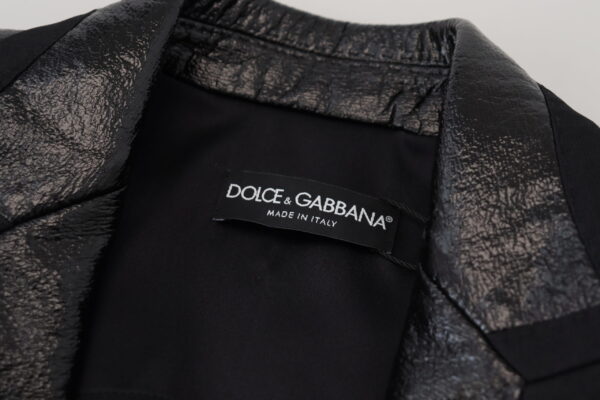 Dolce & Gabbana Elegant Cropped Black Designer Jacket - Image 6
