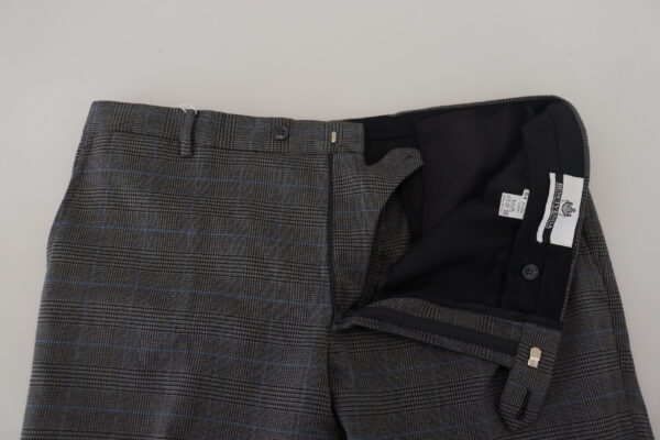 BENCIVENGA Elegant Checkered Wool Dress Pants for Men - Image 4