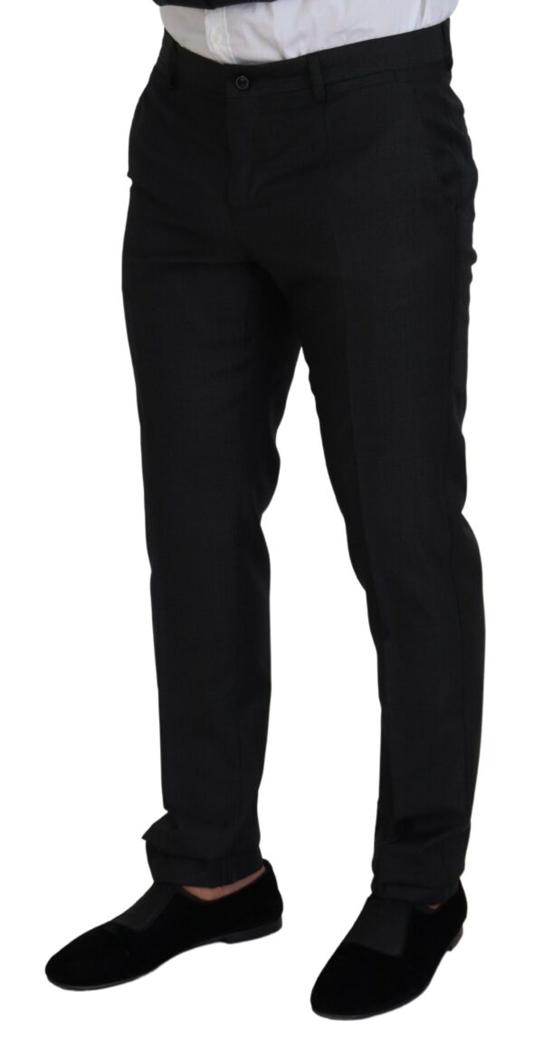 Dolce & Gabbana Elegant Gray Martini Three-Piece Wool Silk Suit - Image 12