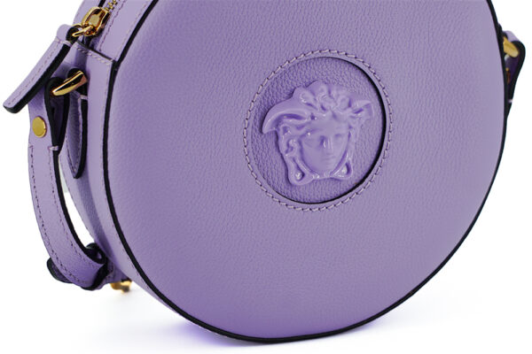 Versace Elegant Purple Round Shoulder Bag - Image 4